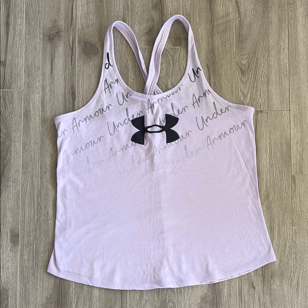 Under Armour Purple Sleeveless Tank Top Relaxed Fit